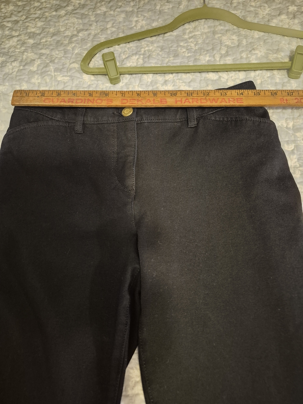 Chico's Black Straight-Leg Jeans with Gold Button Size 0.5 Short - Picture 3 of 4